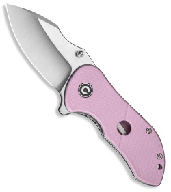 CIVIVI Gordo Liner Lock Knife Powder Pink G-10 (2.5" Satin D2)
