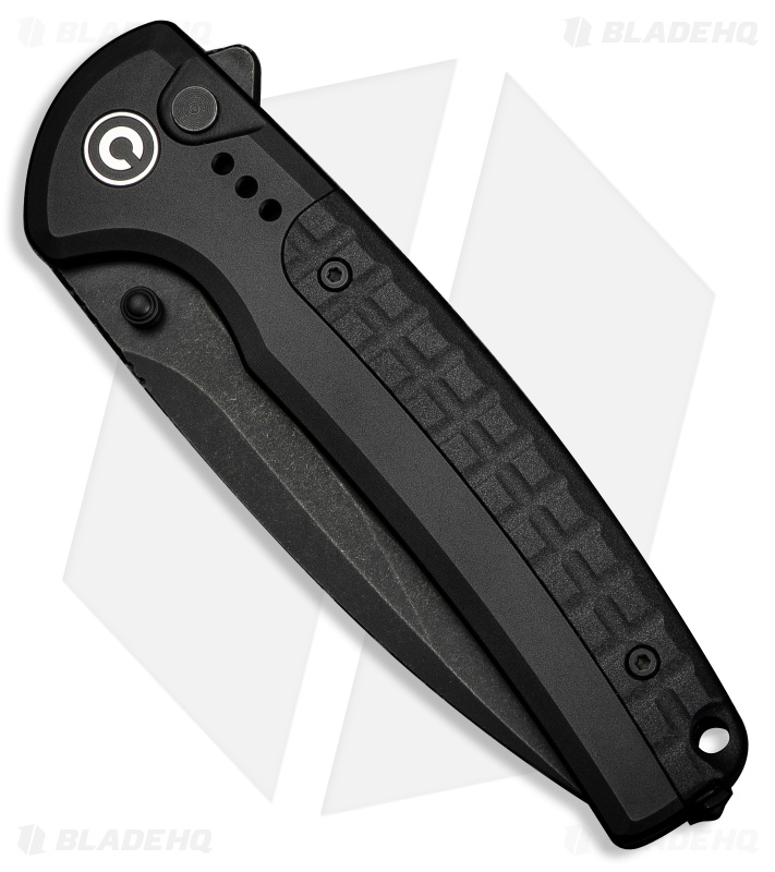 CIVIVI Sentinel Strike II Button Lock Knife Black Aluminum (3.7" Black SW)