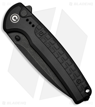 CIVIVI Sentinel Strike II Button Lock Knife Black Aluminum (3.7" Black SW)