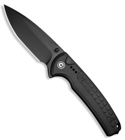 CIVIVI Sentinel Strike II Button Lock Knife Black Aluminum (3.7" Black SW)