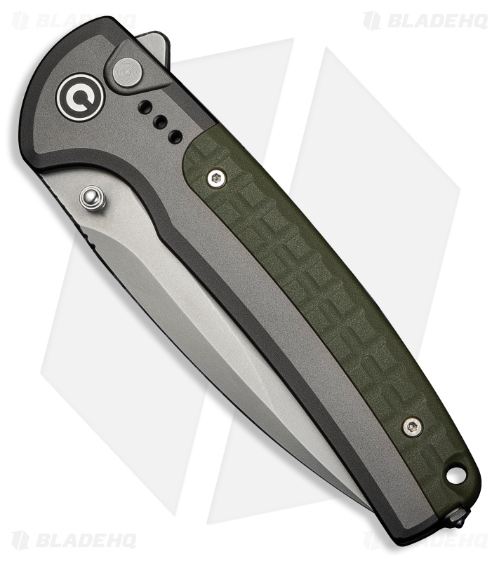 CIVIVI Sentinel Strike II Button Lock Knife Gray Aluminum (3.7" SW) C22025D-2