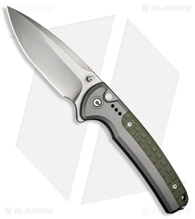 CIVIVI Sentinel Strike II Button Lock Knife Gray Aluminum (3.7" SW) C22025D-2