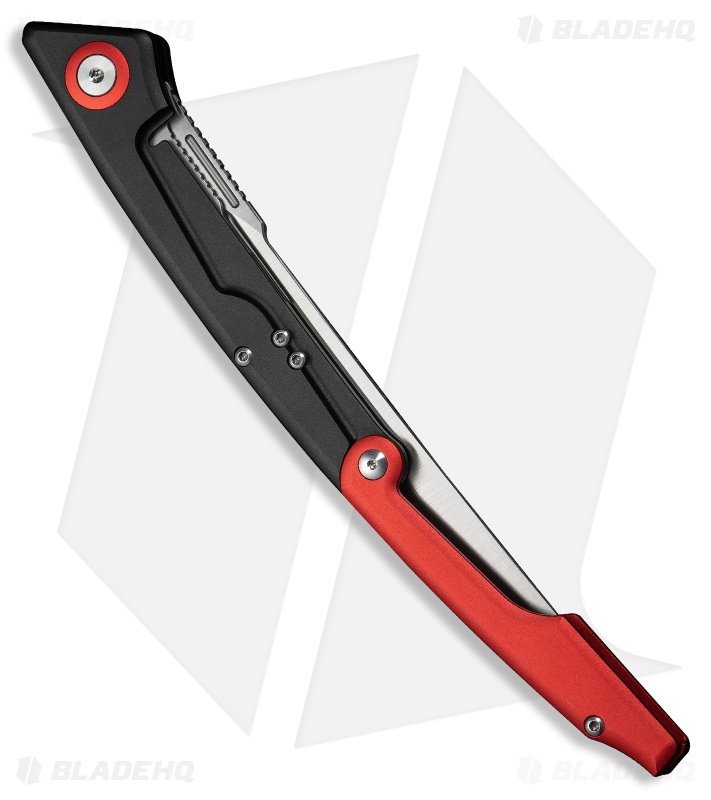 CIVIVI Shawka Liner Lock Knife Black/Red Aluminum (5.8" Satin)