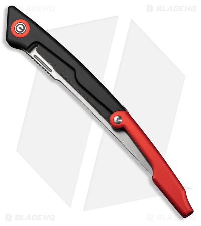 CIVIVI Shawka Liner Lock Knife Black/Red Aluminum (5.8" Satin)
