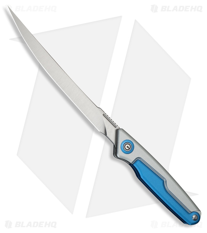 CIVIVI Shawka Liner Lock Knife Blue/Silver Aluminum (5.8" Satin)