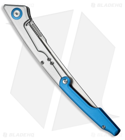 CIVIVI Shawka Liner Lock Knife Blue/Silver Aluminum (5.8" Satin)