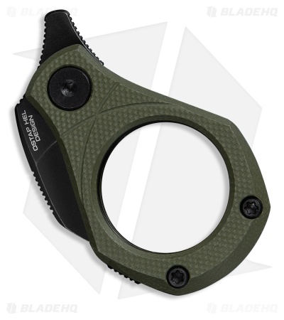 CIVIVI Pyrus Utility Hawkbill Knife OD Green G-10 (0.65" Black Stonewash)