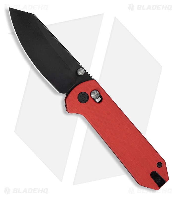 CIVIVI Yonder Crossbar Lock Knife Red G-10 (2.9" Black Stonewash)