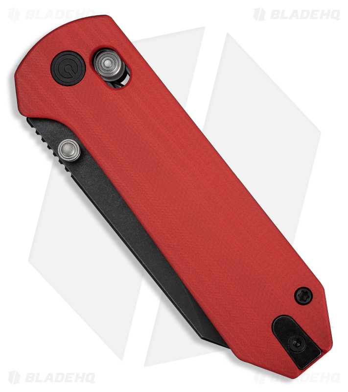 CIVIVI Yonder Crossbar Lock Knife Red G-10 (2.9" Black Stonewash)