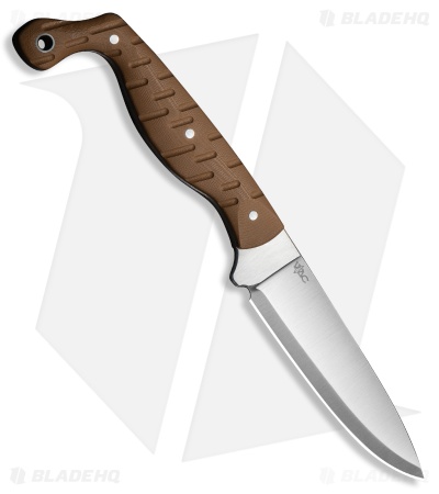CIVIVI MDRN Hunter Fixed Blade Knife Brown G-10 (4.1" Satin Nitro-V)