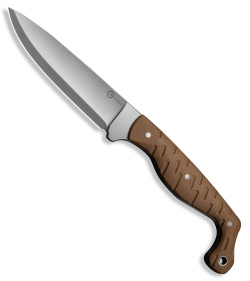 CIVIVI MDRN Hunter Fixed Blade Knife Brown G-10 (4.1" Satin Nitro-V)