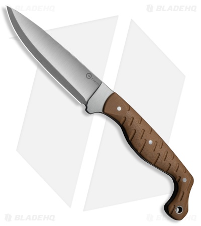 CIVIVI MDRN Hunter Fixed Blade Knife Brown G-10 (4.1" Satin Nitro-V)