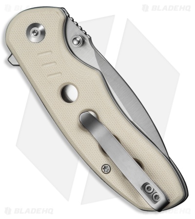 CIVIVI Triptych Button Lock Knife Ivory G-10 (3" Satin)