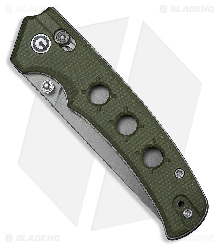CIVIVI Noctis Crossbar Lock Knife Olive Canvas Micarta (2.98" Stonewash)