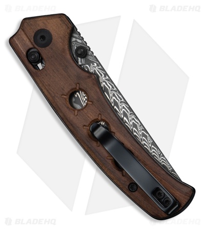 CIVIVI Noctis Crossbar Lock Knife Guibourtia Wood (2.98" Damascus)