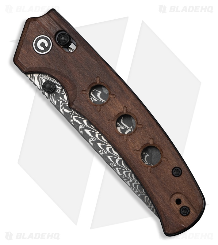 CIVIVI Noctis Crossbar Lock Knife Guibourtia Wood (2.98" Damascus)