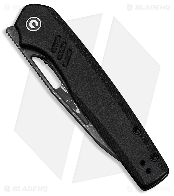 CIVIVI Guile Liner Lock Knife Black Canvas Micarta (3.25" Damascus)