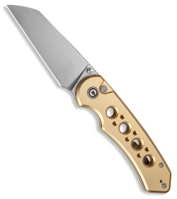 CIVIVI Pragma Prime Button Lock Knife Champagne Aluminum (3.5" Satin)