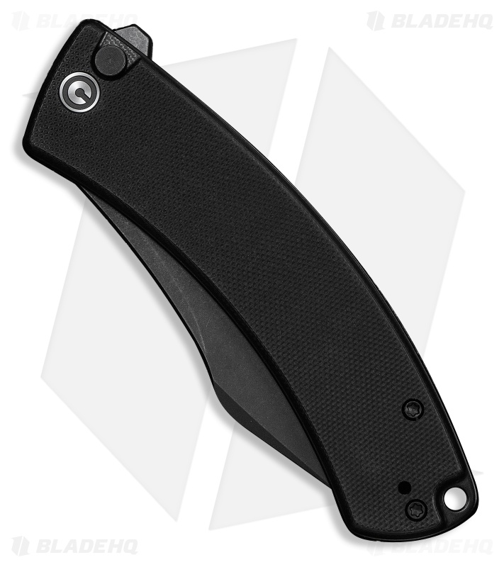 CIVIVI Outlaw Muk Button Lock Knife Black G-10 (3.5" Black SW 14C28N)