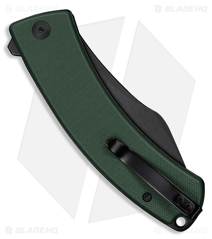 CIVIVI Outlaw Muk Button Lock Knife Teal Green G-10 (3.5" Black SW 14C28N)