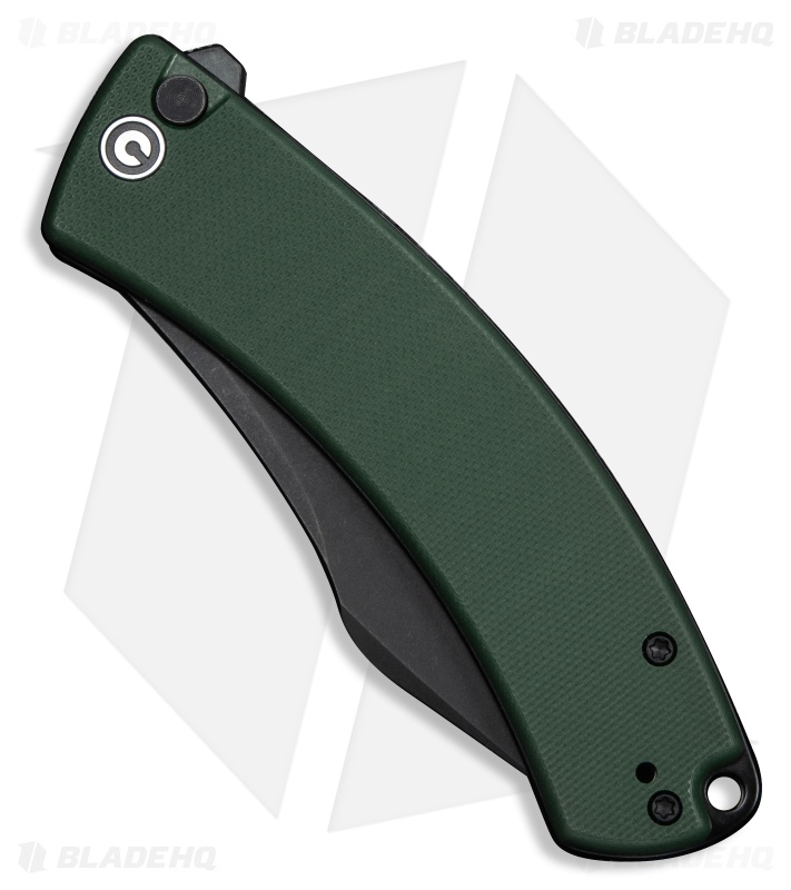 CIVIVI Outlaw Muk Button Lock Knife Teal Green G-10 (3.5" Black SW 14C28N)