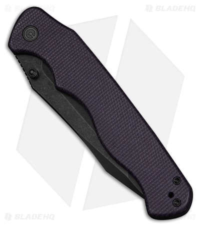 CIVIVI HEADBANGER Liner Lock Knife Purple Canvas Micarta (3.8" Black SW)