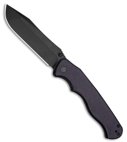CIVIVI HEADBANGER Liner Lock Knife Purple Canvas Micarta (3.8" Black SW)