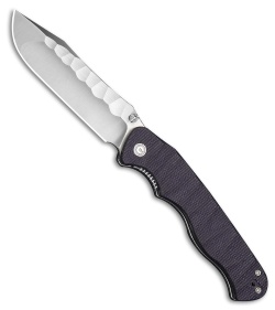 CIVIVI HEADBANGER Liner Lock Knife Purple Canvas Micarta (3.8" Satin Rock Grind)