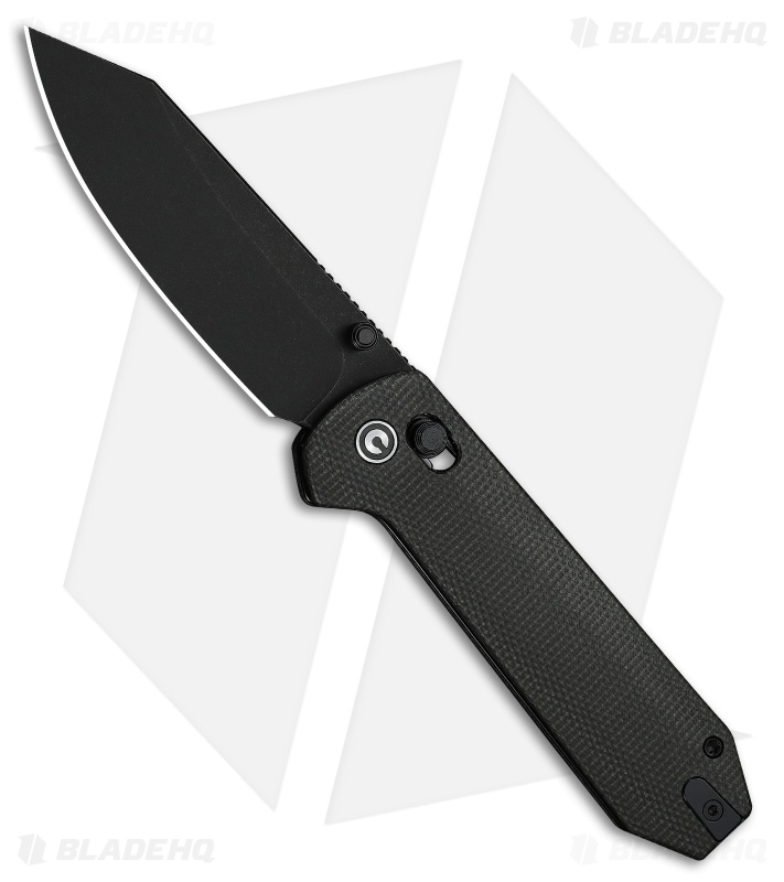 CIVIVI Over Yonder Crossbar Lock Knife Dark Green Canvas Micarta (3.4" Black SW)