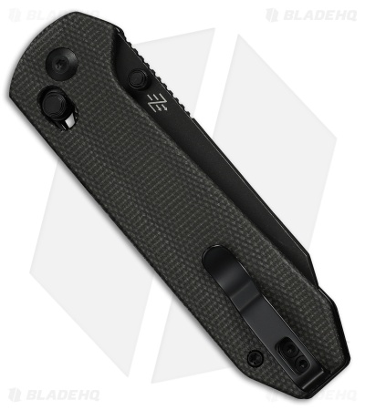 CIVIVI Over Yonder Crossbar Lock Knife Dark Green Canvas Micarta (3.4" Black SW)