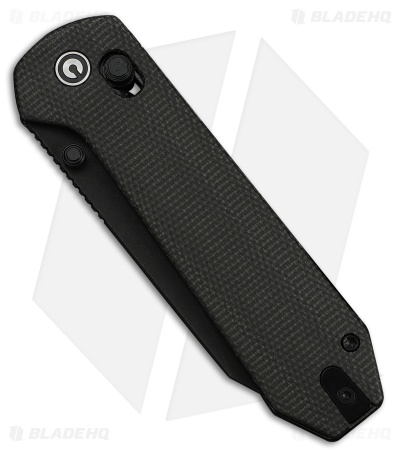 CIVIVI Over Yonder Crossbar Lock Knife Dark Green Canvas Micarta (3.4" Black SW)
