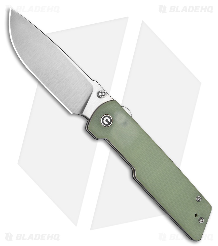CIVIVI Zygon Top Crossbar Lock Knife Natural G-10/Blue GID (3.24" Satin)