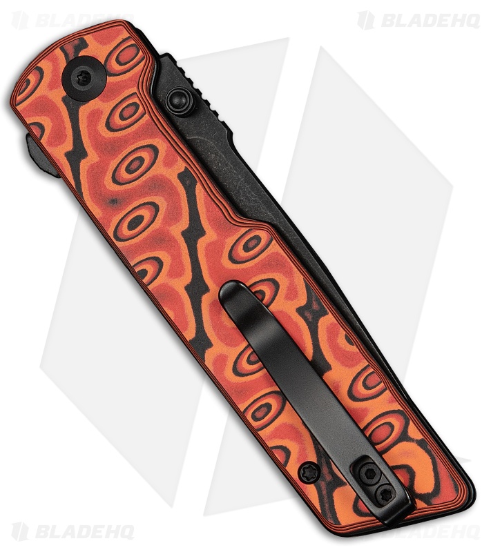 CIVIVI Zygon | Orange & Black Vortex Micarta | Black SW