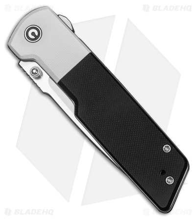 CIVIVI Zygon Top Crossbar Lock Knife White & Black G-10 (3.24" Satin)