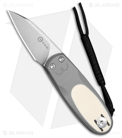 CIVIVI Purr Double Detent Slip Joint Knife Gray & Ivory G-10 (1.8" Satin)