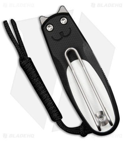 CIVIVI Purr Double Detent Slip Joint Knife Black & White G-10 (1.8" Stonewash)