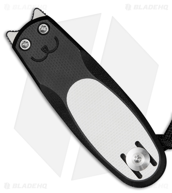 CIVIVI Purr Double Detent Slip Joint Knife Black & White G-10 (1.8" Stonewash)