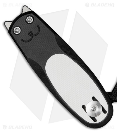 CIVIVI Purr Double Detent Slip Joint Knife Black & White G-10 (1.8" Stonewash)
