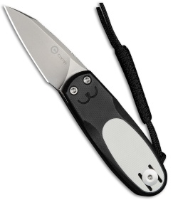CIVIVI Purr Double Detent Slip Joint Knife Black & White G-10 (1.8" Stonewash)