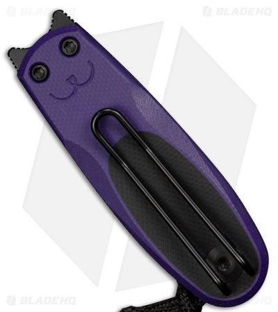 CIVIVI Purr Double Detent Slip Joint Knife Purple & Black G-10 (1.8" Black SW)