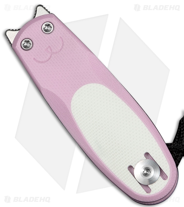 CIVIVI Purr Double Detent Slip Joint Knife Powder Pink & White G-10 (1.8" Satin)