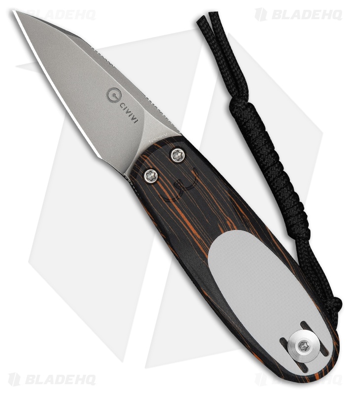 CIVIVI Purr Double Detent Slip Joint Knife Orange/Black/White G-10 (1.8" SW)