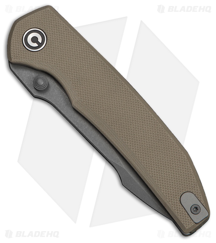 CIVIVI Ryson-E Liner Lock Knife Tan G-10 (3.32" Gray Stonewash)