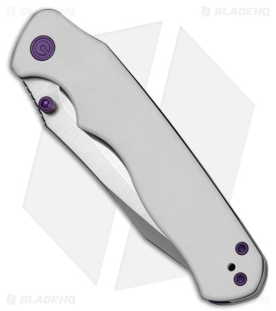 CIVIVI HEADBANGER EP Liner Lock Knife White G-10 (3.3" Satin Nitro-V) C25109-1