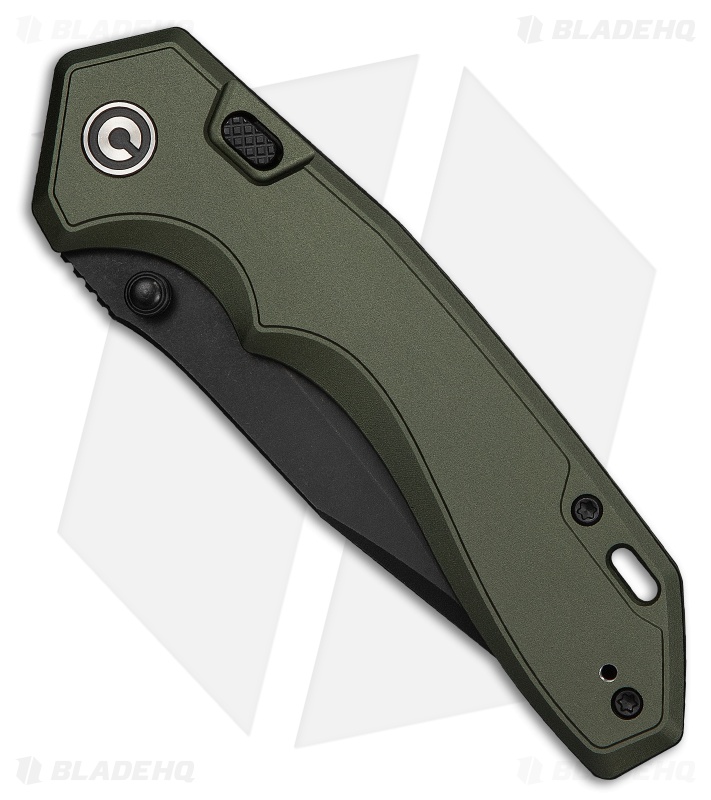 CIVIVI Elite Brova Top Liner Lock Knife Forest Green Aluminum (3.4" Black SW)