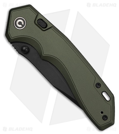 CIVIVI Elite Brova Top Liner Lock Knife Forest Green Aluminum (3.4" Black SW)