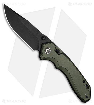 CIVIVI Elite Brova Top Liner Lock Knife Forest Green Aluminum (3.4" Black SW)