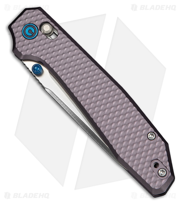 CIVIVI Elite Tessera Crossbar Lock Knife Diamond Pattern Purple Al (3.37" Satin)