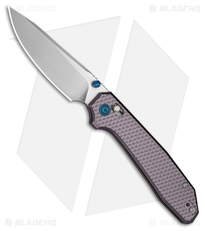 CIVIVI Elite Tessera Crossbar Lock Knife Diamond Pattern Purple Al (3.37" Satin)