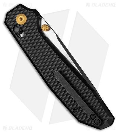 CIVIVI Elite Tessera Crossbar Lock Knife Diamond Pattern Black Al (3.37" 2T)